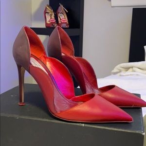 Valentino Red Scalloped Pumps